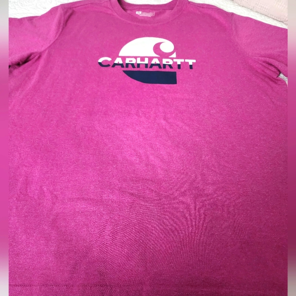 Carhartt Magenta Logo Tee